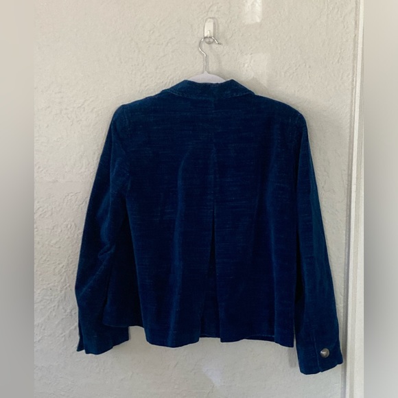 Sigrid Olsen Velvet Blue Blazer (L) - Picture 6 of 7